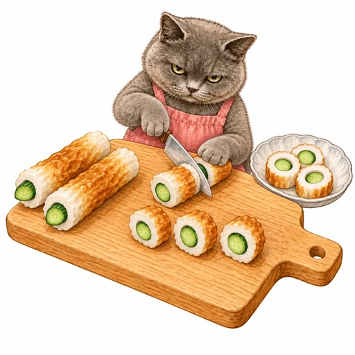 ちくわきゅうり:切って盛る