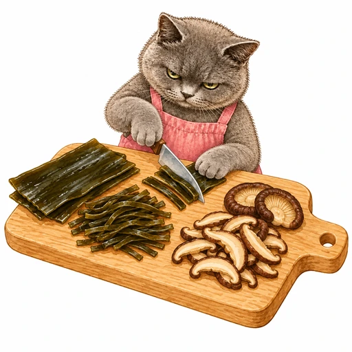 だしがら昆布としいたけの佃煮：昆布としいたけを切る